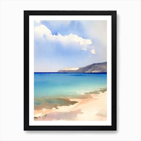 Balos Beach, Crete, Greece Watercolour Art Print