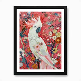 Floral Animal Painting Cockatoo 1 Art Print