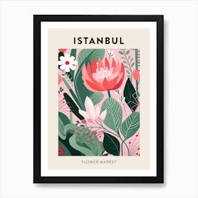 Flower Market Poster Istanbul Turkey Art Print