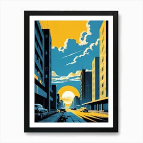 Sunset In The City Art Print