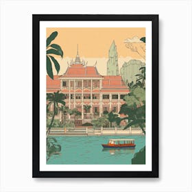 Bangkok Thailand Travel Illustration 3 Art Print