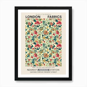 Poster Clover Chic London Fabrics Floral Pattern 1 Art Print