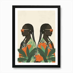 Two African Women In Sunglasses 3 Art Print