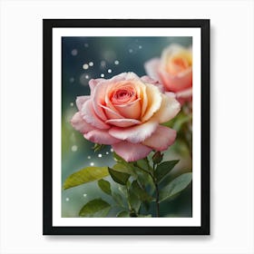 Pink Roses 1 Art Print