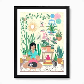 Living With Plants Art Print