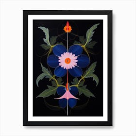 Lobelia 1 Hilma Af Klint Inspired Flower Illustration Art Print