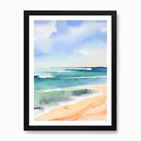 Yallingup Beach, Australia Watercolour Art Print