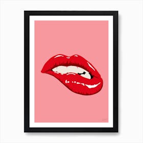 Lip Bite Art Print