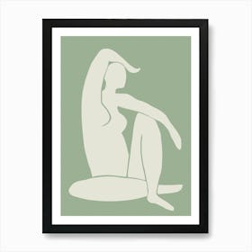 Matisse Style Sage Green_2455585 Art Print