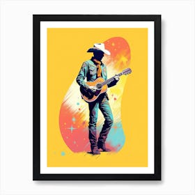 Cowboy with Acoustic Guitar Art Print