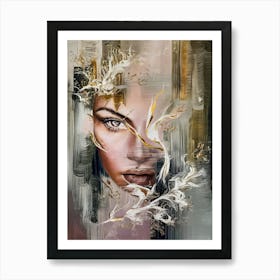 Abstract Of A Woman'S Face 1 Art Print