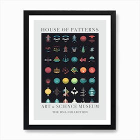 Dna Art Abstract Illustration 4 House Of Patterns Art Print