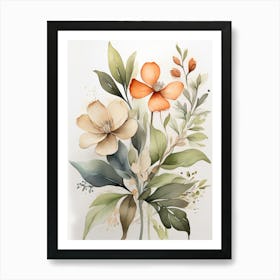 Watercolor Flowers 8 Art Print