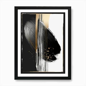 Abstract Black And Gold Canvas Print 29 Art Print