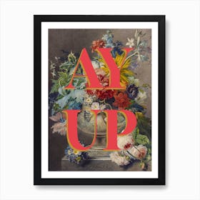 Ay Up Red Art Print