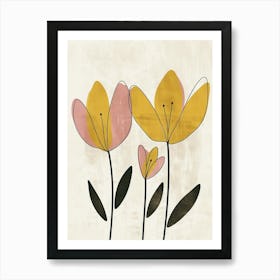 Tunis Flower Market Boho Minimalist Style Art Print