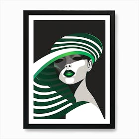 Woman In A Hat 5 Art Print