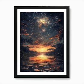 Starry Night Sky 32 Art Print