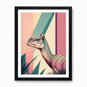 Lambeosaurus Pastel Dinosaur Art Print