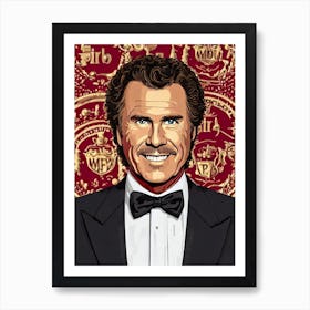 Will Ferrell Illustration Movies Art Print