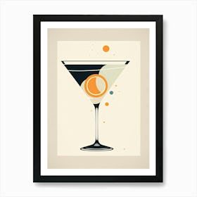 Mid Century Modern Vesper Floral Infusion Cocktail 4 Art Print