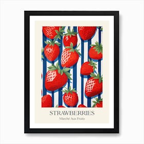 Marche Aux Fruits Strawberries Fruit Summer Illustration 5 Art Print