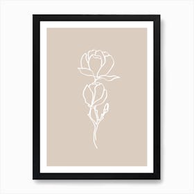 Magnolia Line Art No 375 Art Print