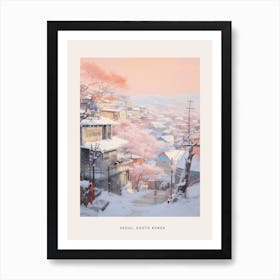 Dreamy Winter Painting Poster Seoul South Korea 3 Art Print