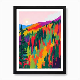 Jasper National Park Canada Abstract Colourful Art Print