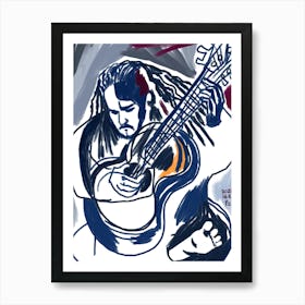 A Guitar Man Art Print