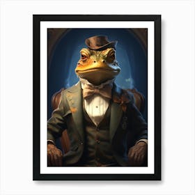 Frog In A Suit Art Print