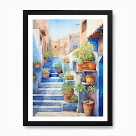 Blue Village In Morocco Art Print