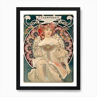 Reverie Poster For Champenois, Alphonse Mucha Art Print