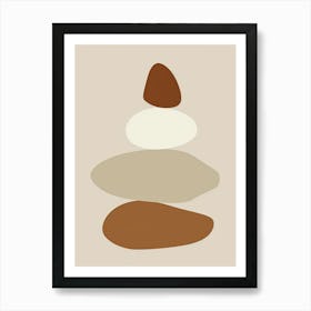 Sandstone Stacks Abstract Boho Contemporary Design Art Print