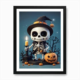 Halloween Skeleton 9 Art Print