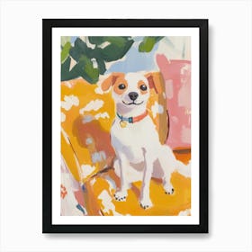 Jack Russel Terrier Gouache Painting Art Print