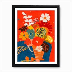 Mid Century Modern Floral 2 Art Print