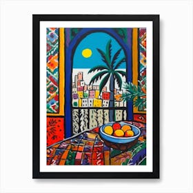 Window Dubai United Arab Emirates In The Style Of Matisse 2 Art Print