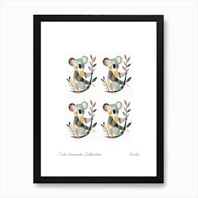 Cute Animals Collection Koala 4 Art Print