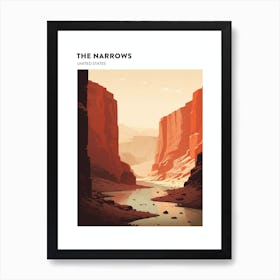 The Narrows Usa 2 Hiking Trail Landscape Poster Art Print