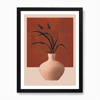 Minimal Abstract Vase Art II Art Print