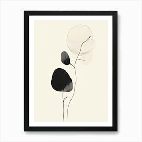 Abstract Black And White Painting 1 Art Print