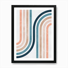 Boho lines and circles 4 Art Print