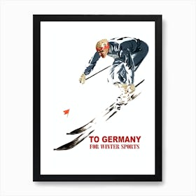 To Germany For Winter Sports Art Print