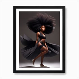 Afro Modern Dance Art Print