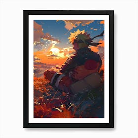 Naruto Sunset Art Print