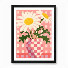 Daisies Flower Vase 4 Art Print