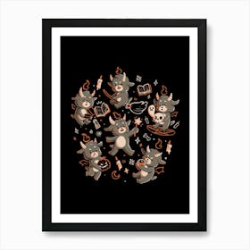 Dark Cuties - Evil Cute Lovely Baphomet Demon Black Magic Halloween Gift 1 Art Print