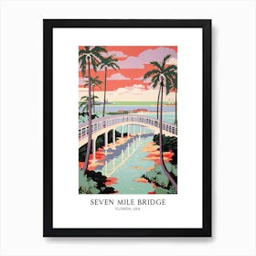 Seven Mile Bridge, Florida, United States, Colourful 3 Art Print