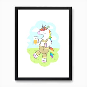 Unicorn Oktoberfest Art Print